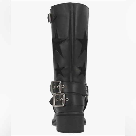 Black Moto Star Biker Boots - Picture 3 of 6